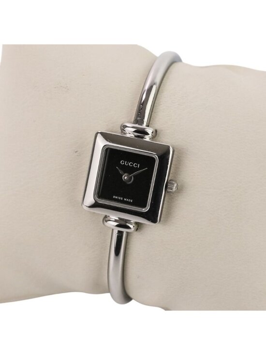 Gucci Square Quartz Watch Black Dial Silver main image 4